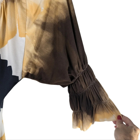 Tart Collections Tie Dye Print Dress Small Micro Modal Batwing Sleeve Boho NWT - Picture 6 of 10